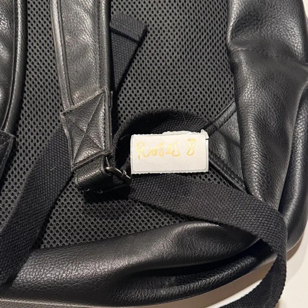 Ike Behar Charcoal Leather Backpack